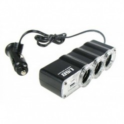 Разветвитель на 3 прикуривателя WF-0120 + USB